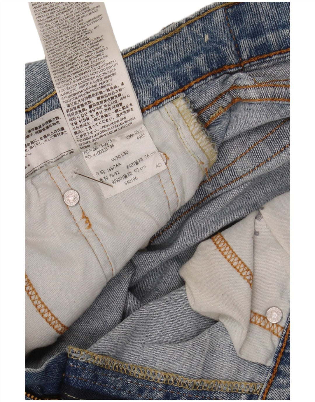 Levi's Herren 513 Slim Straight Jeans W30 L30 Blaue Baumwolle