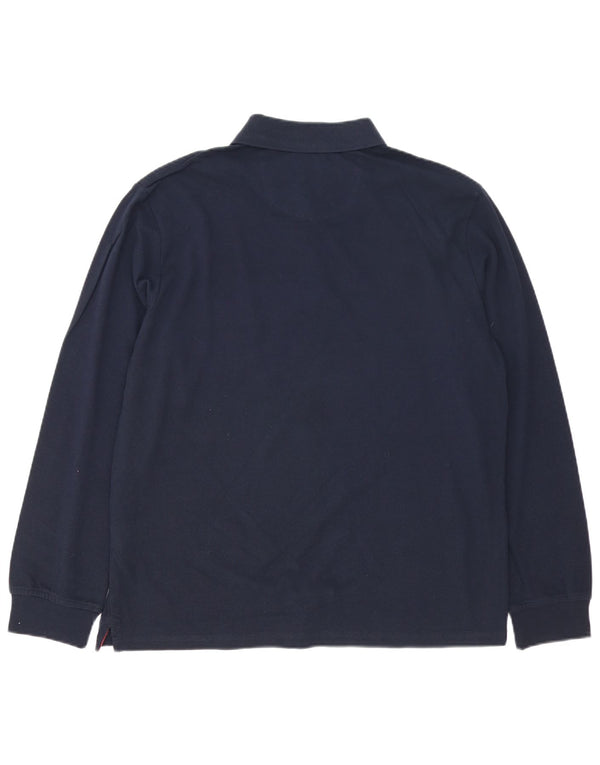 U.S. Polo Assn. Herren-Langarmhemd XL aus marineblauer Baumwolle