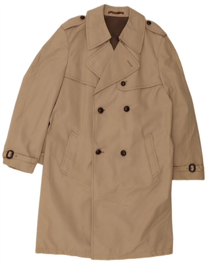 VINTAGE Herren Trenchcoat UK 40 Large Beige Polyester