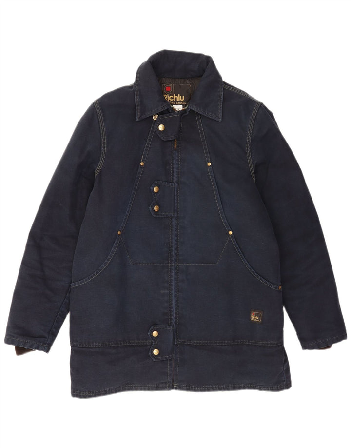 Richlu Herren Wattierte Jacke UK 36 Small Marineblau Baumwolle