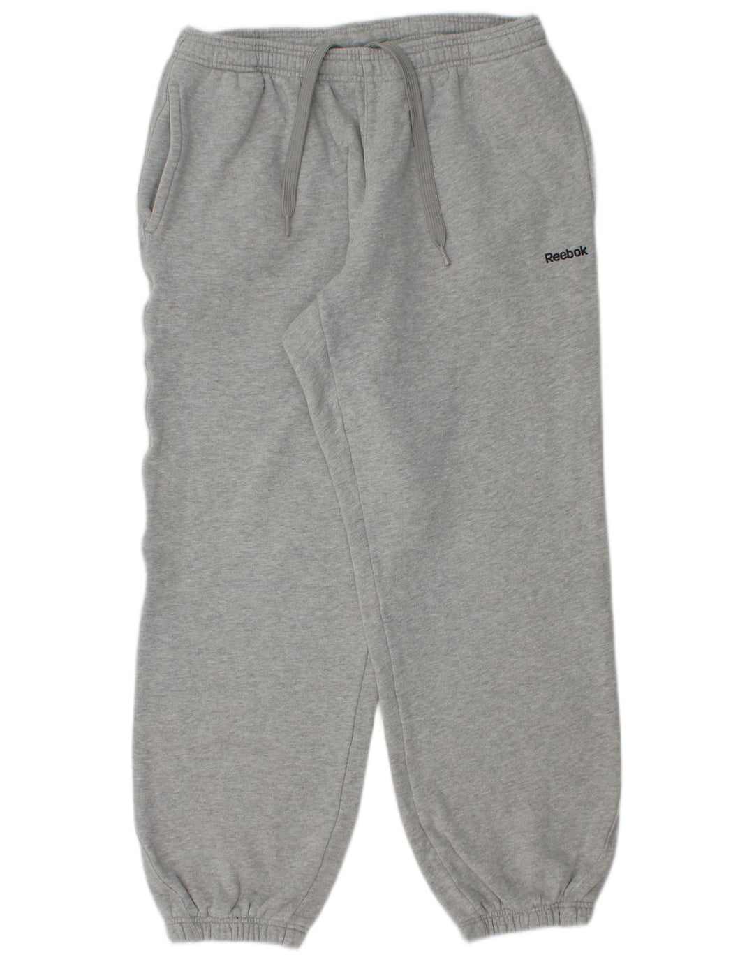 Reebok Herren-Trainingshose, Jogginghose, mittelgrau gefleckte Baumwolle