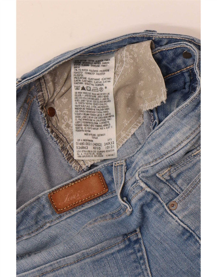 Levi's Damen Skinny Jeans W24 L32 Blaue Baumwolle