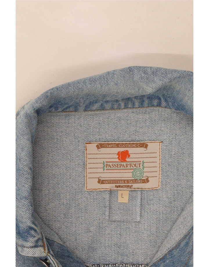 Vintage Herren Jeansjacke UK 40 Groß Blau