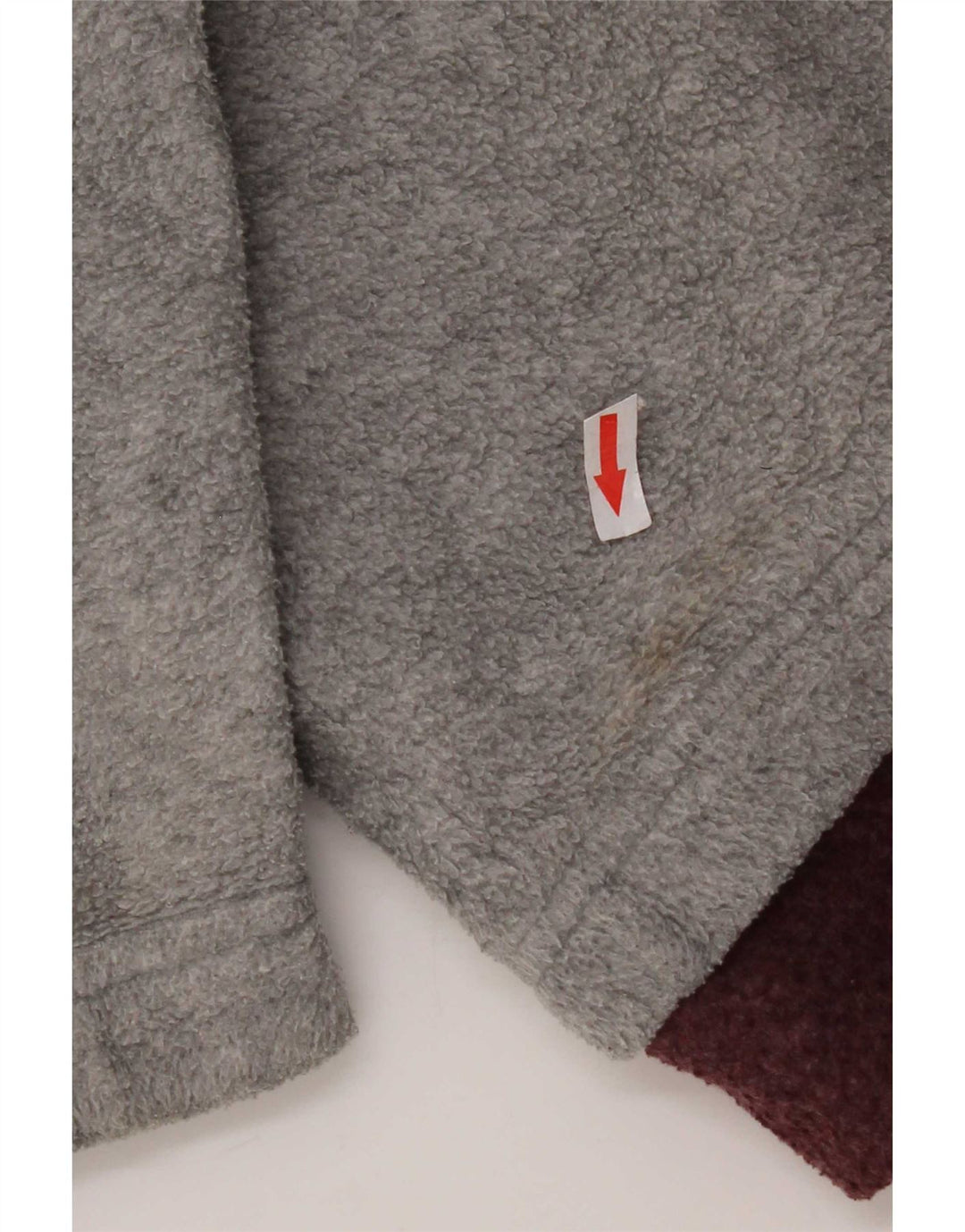 Basic Herren-Fleecepullover mit Reißverschluss am Hals, großes graues geometrisches Polyester