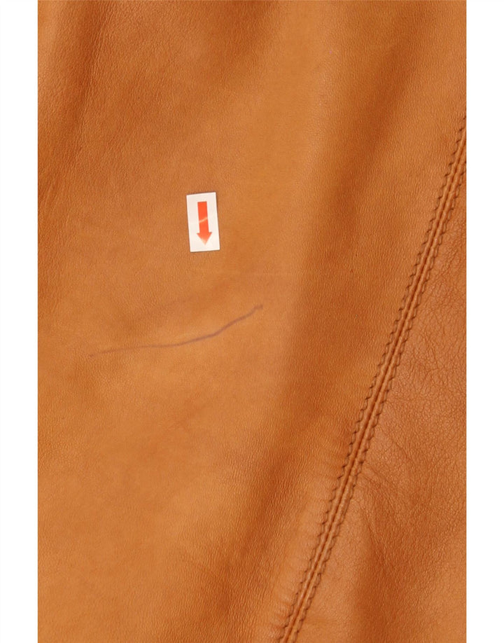 WILSONS Womens 3 Button Leather Blazer Jacket UK 18 XL Brown Leather Vintage Wilsons and Second-Hand Wilsons from Messina Hembry 