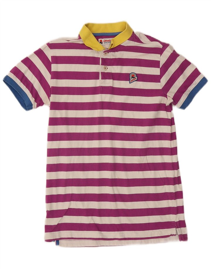 Invicta Herren Poloshirt Small Lila gestreift