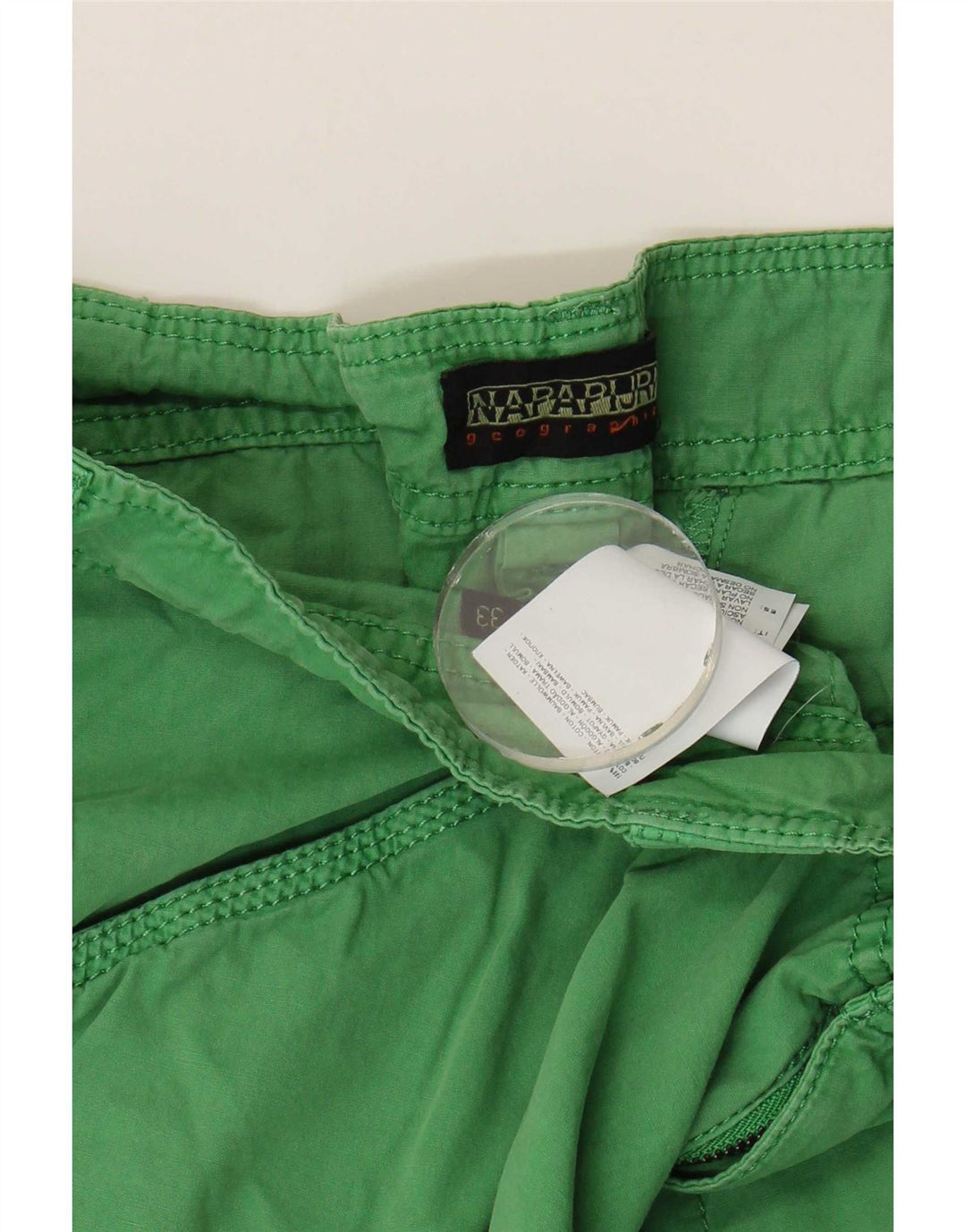 Napapijri Herren Cargoshorts W33 mittelgrüne Baumwolle