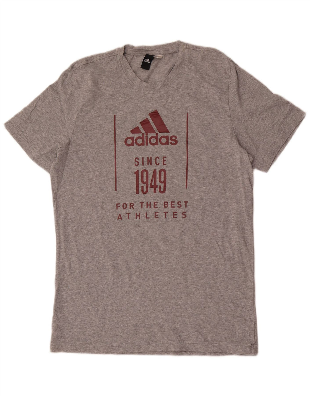 ADIDAS Herren Grafik-T-Shirt-Oberteil Mittelgrau meliert