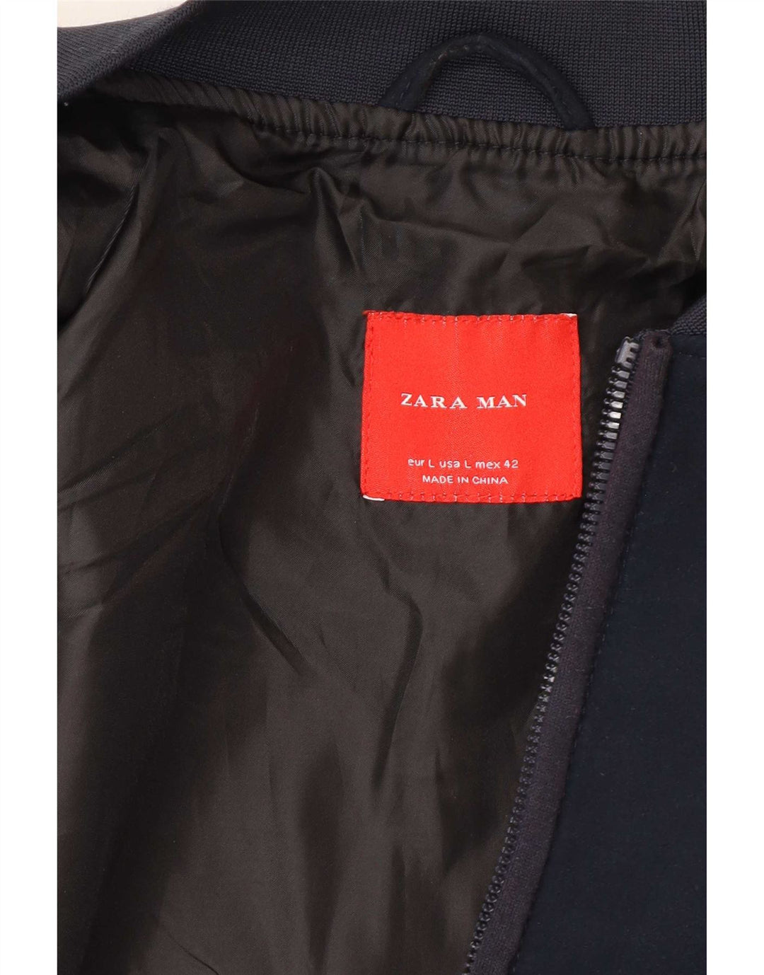 Zara Herren Bomberjacke UK 40 Large Marineblau