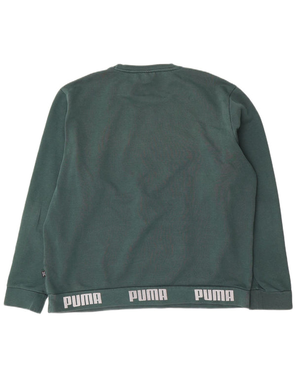Puma Herren Grafik-Sweatshirt-Pullover XL, grüne Baumwolle