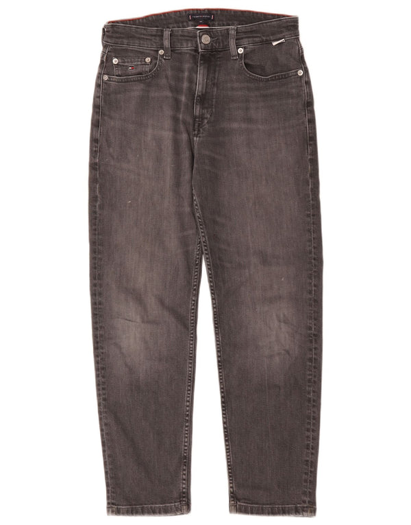 Tommy Hilfiger Tapered-Jeans für Jungen, 13–14 Jahre, W28, L26, graue Baumwolle
