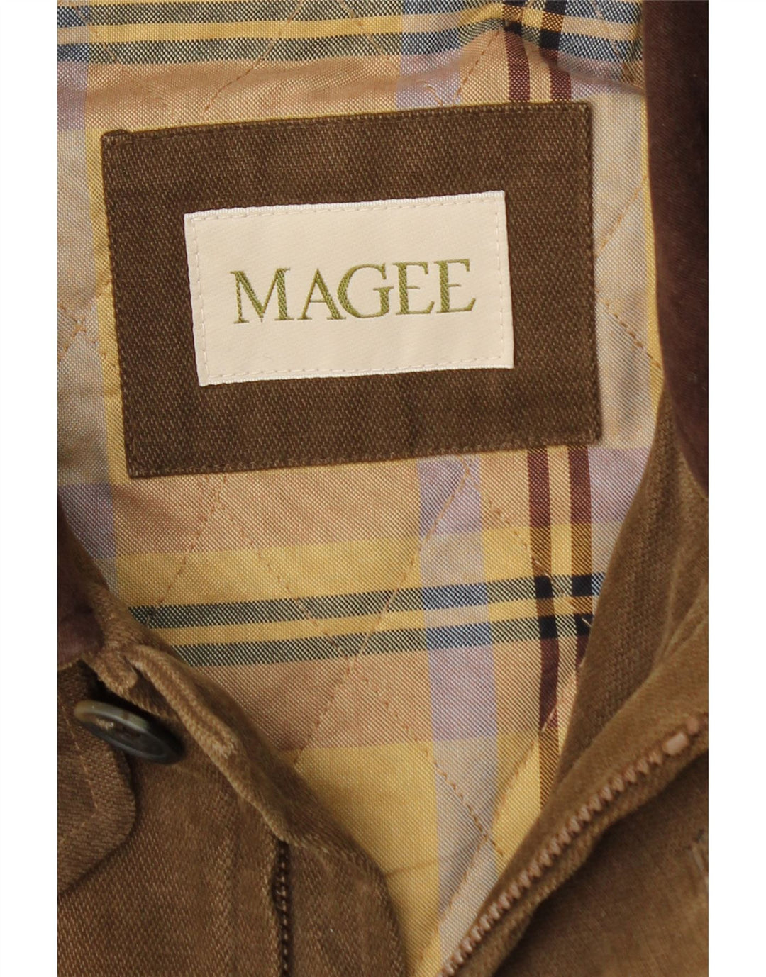 Magee Herrenmantel UK 42 Large Khaki Baumwolle