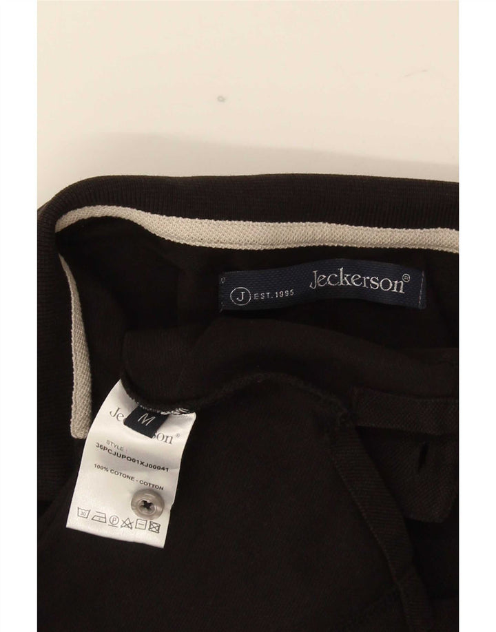 Jeckerson Herren-Poloshirt, mittelschwarz, gestreift, Baumwolle