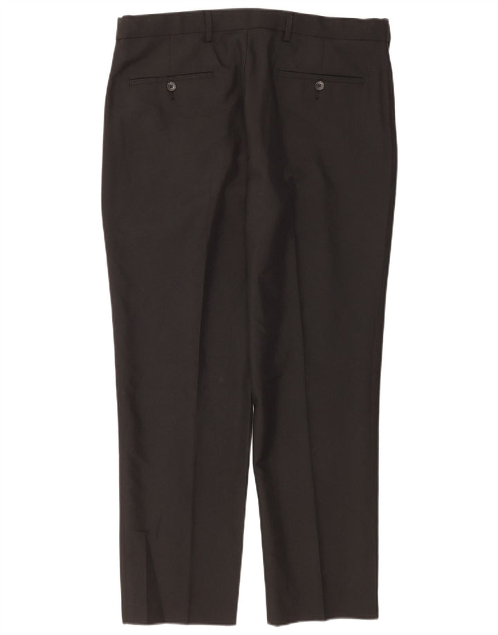 Marks & Spencer Herren-Chinohose mit normaler Passform, W36 L29, schwarzes Polyester