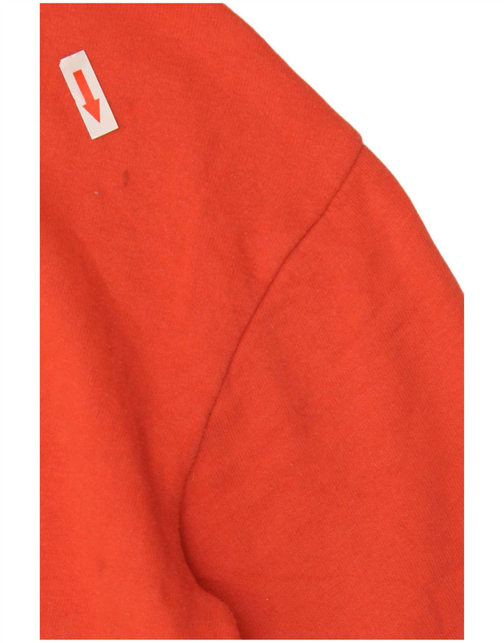Marks & Spencer Damen Übergroßer Kapuzenpullover UK 12 Mittelorange Baumwolle