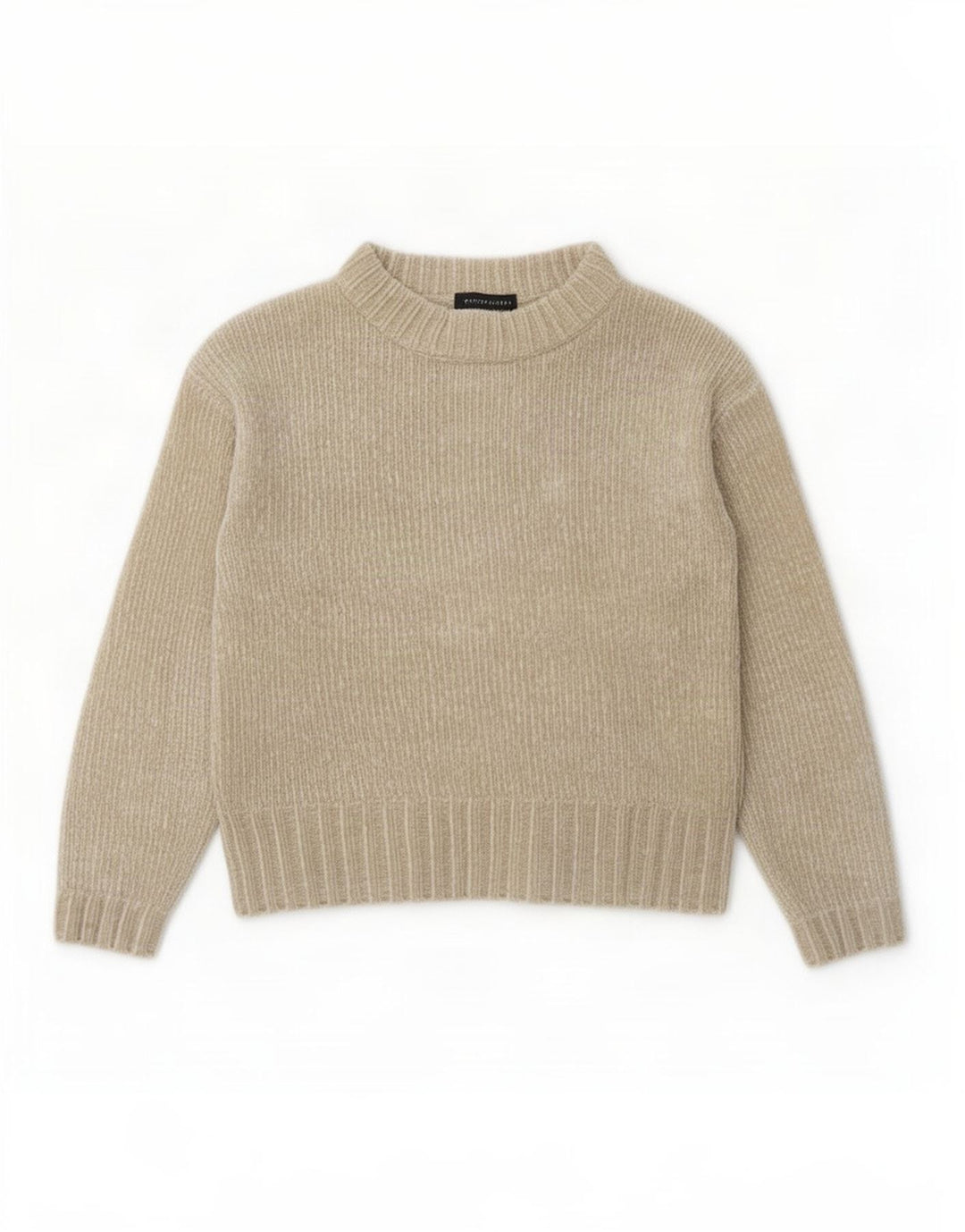 Marks & Spencer Damen-Pullover, übergroß, Rundhalsausschnitt, Gr. 10, Größe S, Beige