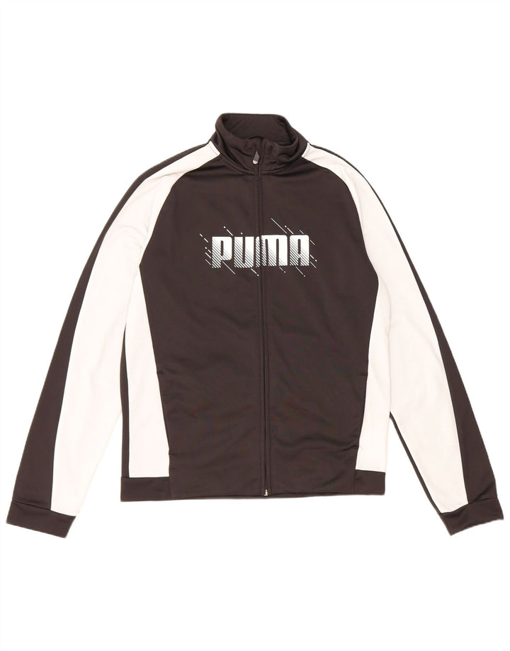 Puma Jungen Grafik-Trainingsoberteil, Jacke, 15–16 Jahre, Schwarz, Farbblock