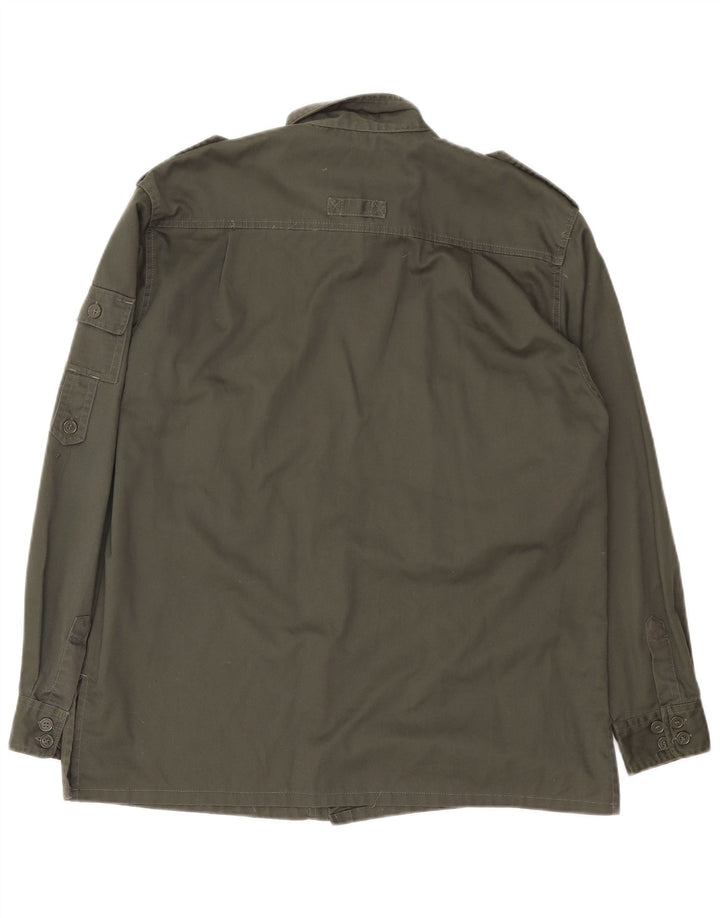 ESSE EMME Herren-Militärhemd, mittleres Khaki, Polyester