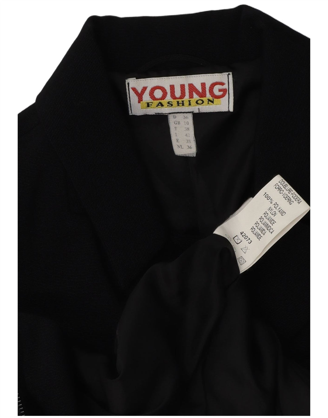 Vintage Damen Blazer Jacke UK 10 Small Marineblau Polyamid