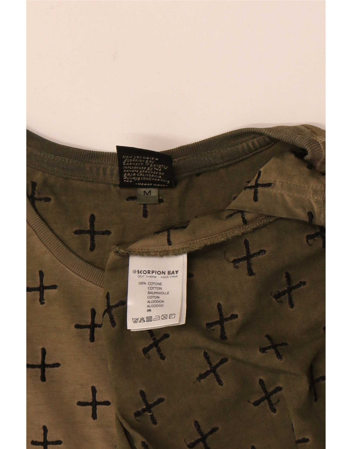 Scorpion Bay Herren-T-Shirt mit abstraktem Muster, mittlere Khaki-Baumwolle