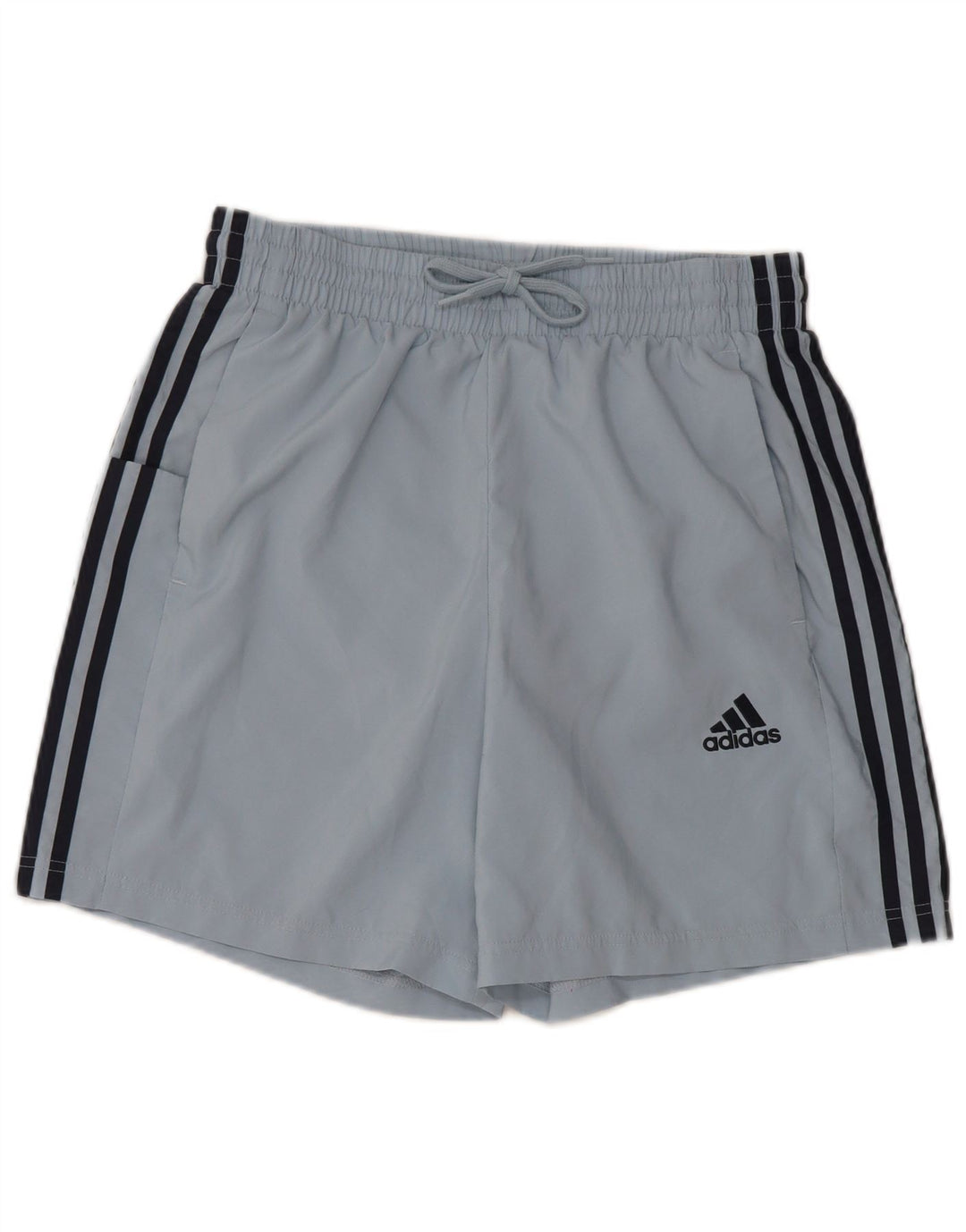 ADIDAS Damen Sportshorts UK 14 Mittelblaues Polyester