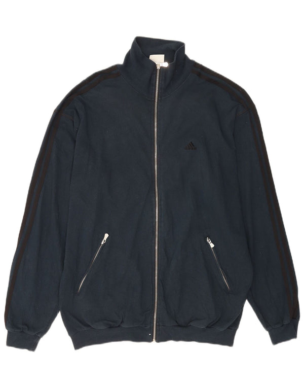 Adidas Herren Trainingsanzug Top Jacke UK 40/42 Medium Marineblau Baumwolle