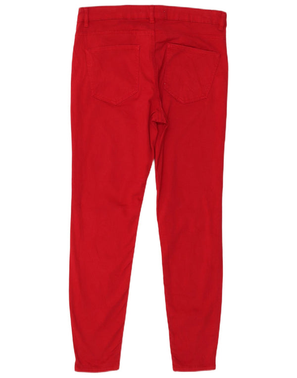 Zara Damen Skinny Casual Hose EU 40 Medium W30 L27 Rot