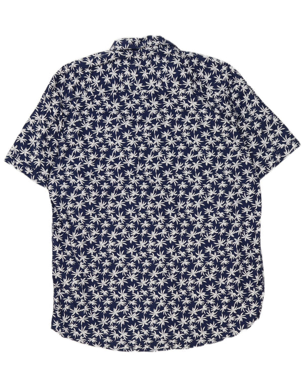 Tom Tailor Herren-Hemd, kurzärmelig, reguläre Passform, XL, marineblau, hawaiianisches Blumenmuster