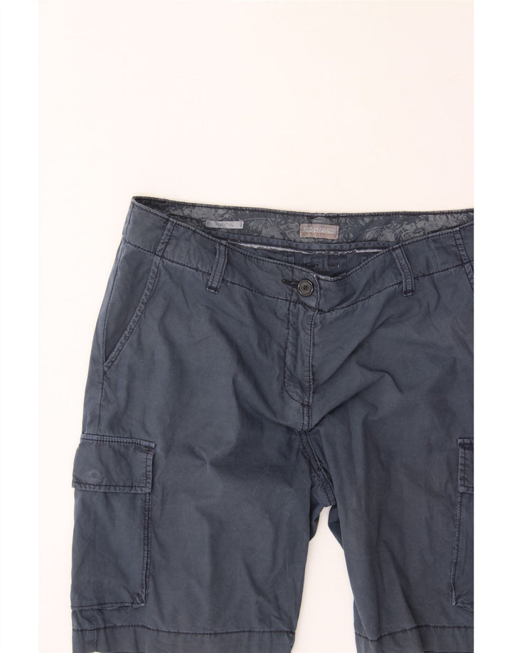 NAPAPIJRI Womens Cargo Shorts IT 44 Medium W34 Navy Blue Cotton Vintage Napapijri and Second-Hand Napapijri from Messina Hembry 