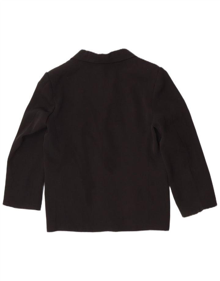Vintage Jungen 3-Knopf-Blazerjacke 11-12 Jahre Schwarz