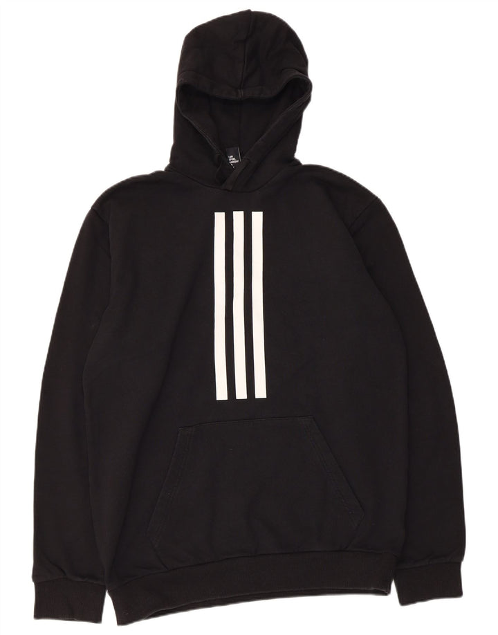 ADIDAS Herren Kapuzenpullover Mittelschwarz Baumwolle