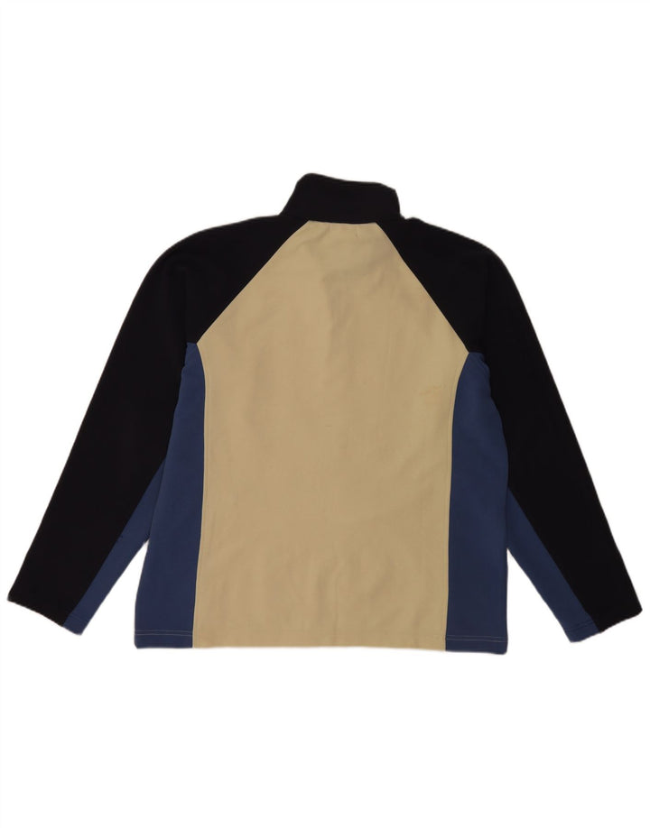 Kappa Herren-Trainingsanzugoberteil, Jacke, 2XL, Beige, Farbblock-Polyester