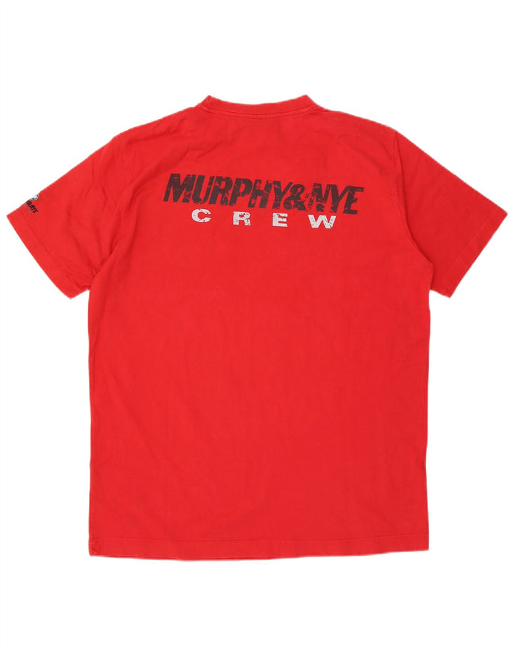 Murphy & Nye Herren-T-Shirt mit Grafik, 2XL, rote Baumwolle