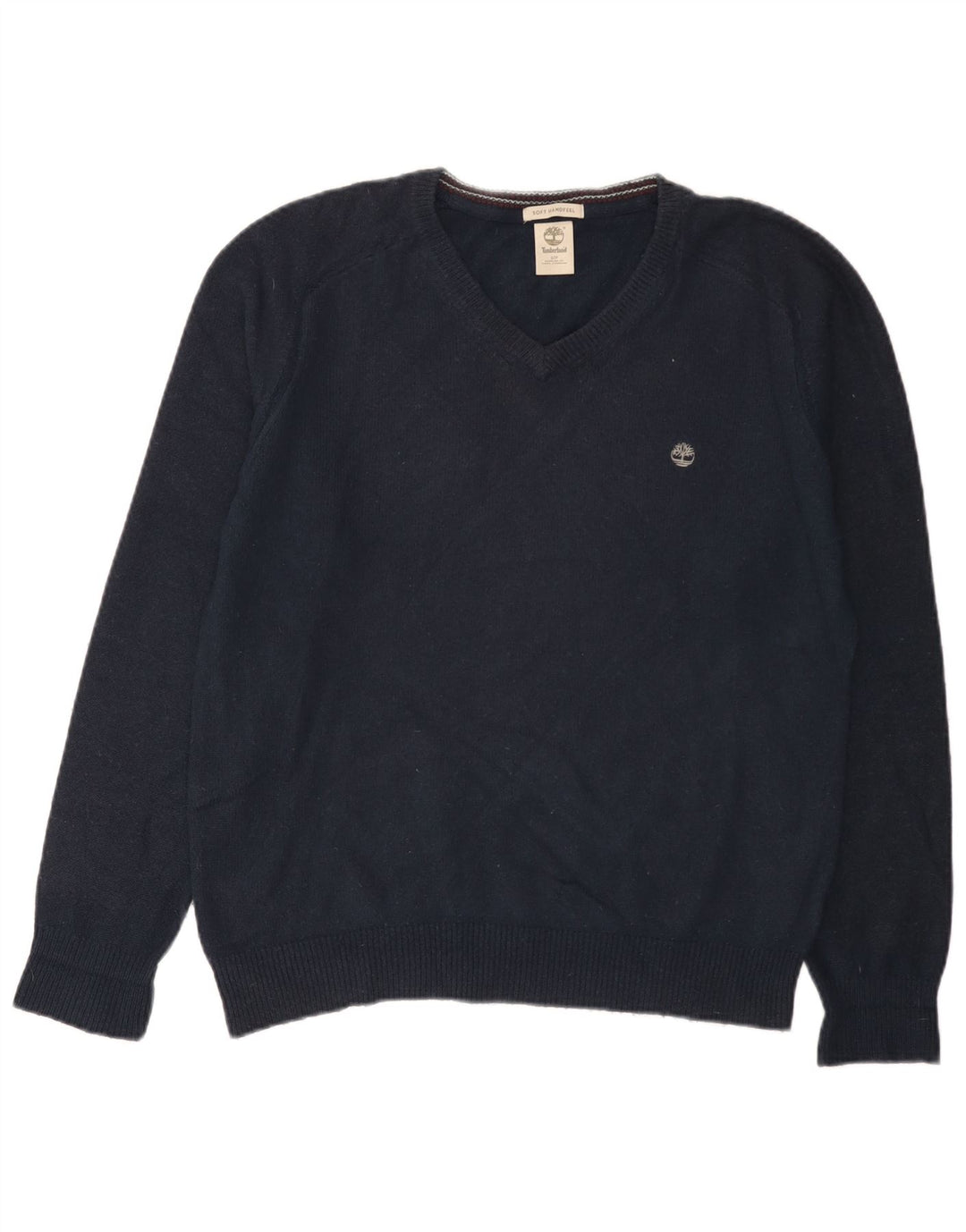 Timberland Herren-Pullover mit V-Ausschnitt, reguläre Passform, Größe S, Marineblau