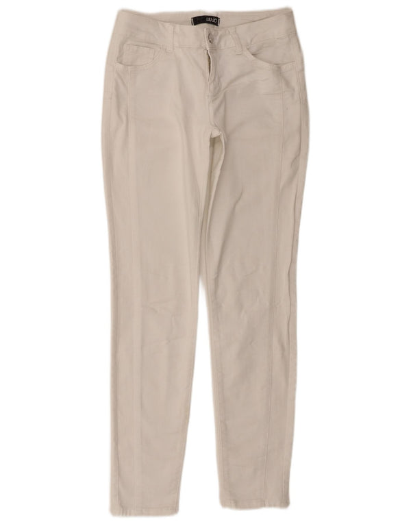 Liu Jo Skinny-Freizeithose für Damen, W29, L28, weiße Baumwolle