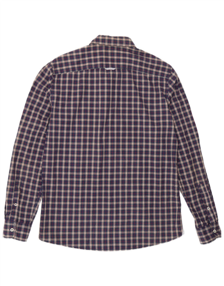 Benetton Herrenhemd Medium Marineblau kariert