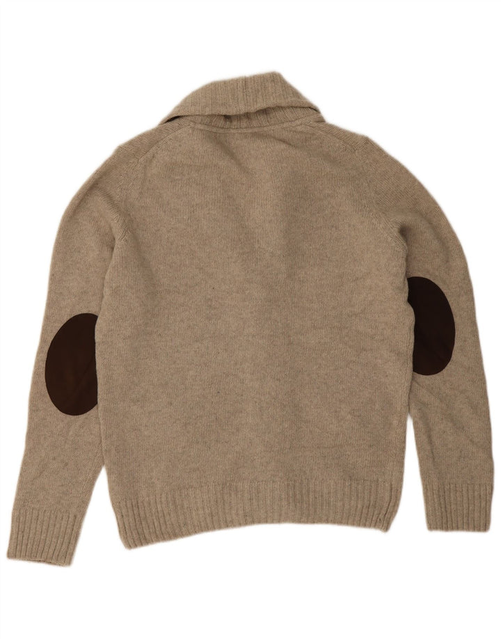 Zara Herren-Cardigan-Pullover aus mittelgrauer Wolle