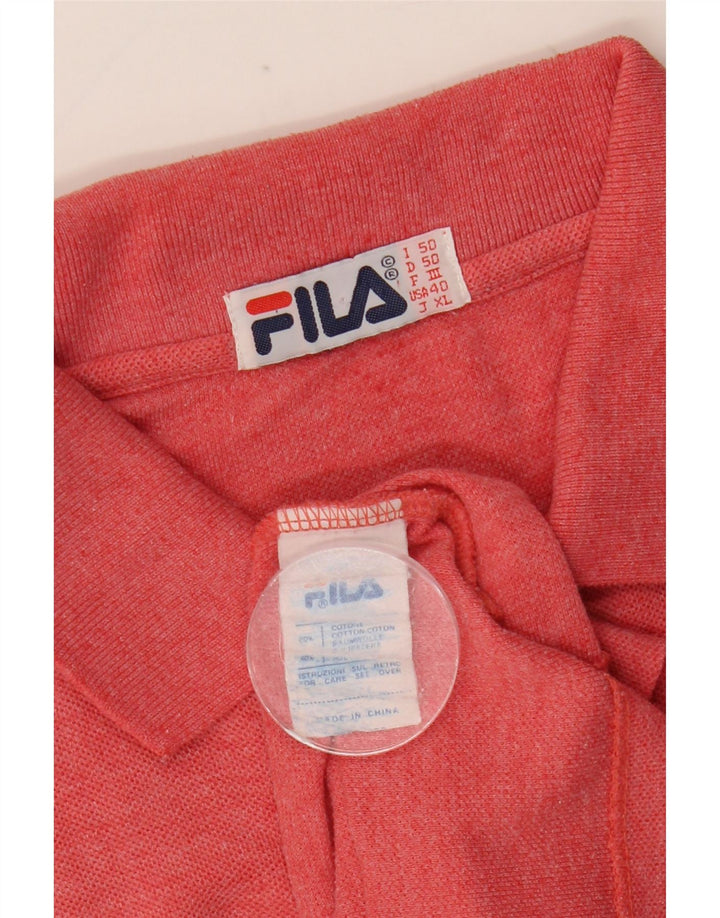 Fila Herren-Poloshirt mit lockerer Passform, IT 50, mittelrosa, Baumwolle