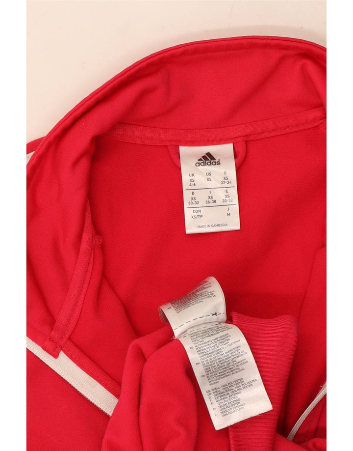 ADIDAS Damen Trainingsanzug Top Jacke UK 4/6 XS Rosa Polyester