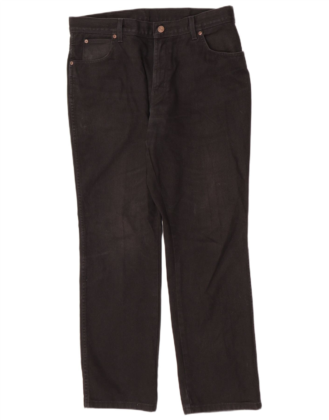 Wrangler Herren-Jeans mit normaler Passform, gerade Passform, W36, L32, schwarze Baumwolle