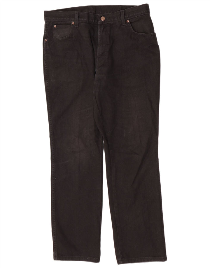 Wrangler Herren-Jeans mit normaler Passform, gerade Passform, W36, L32, schwarze Baumwolle