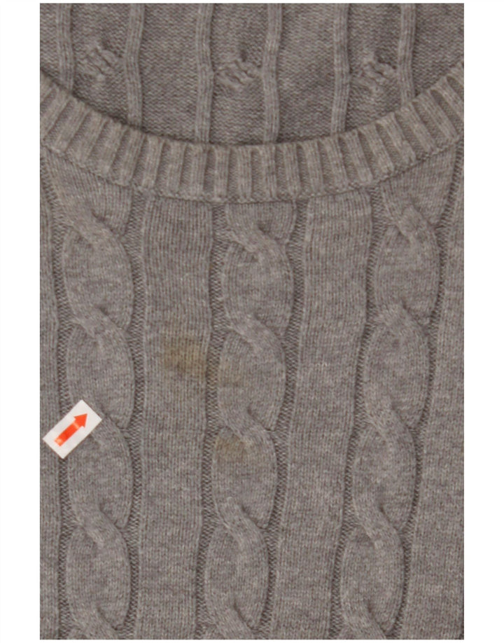 GANT Herren-Pullover mit Rundhalsausschnitt, 3XL, graue Baumwolle