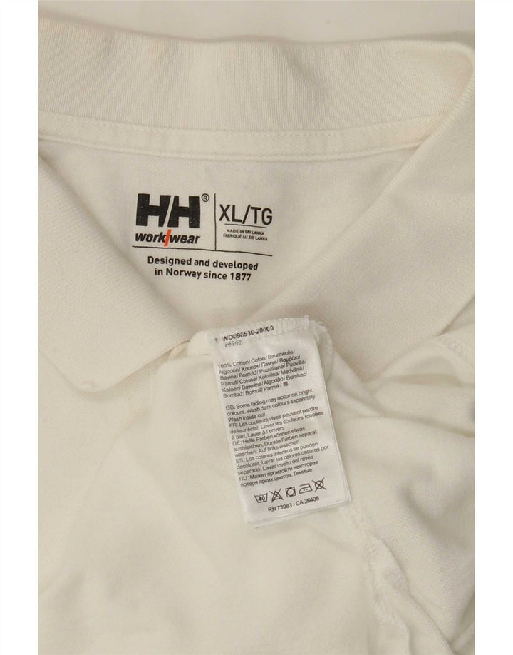Helly Hansen Herren Poloshirt XL Weiße Baumwolle