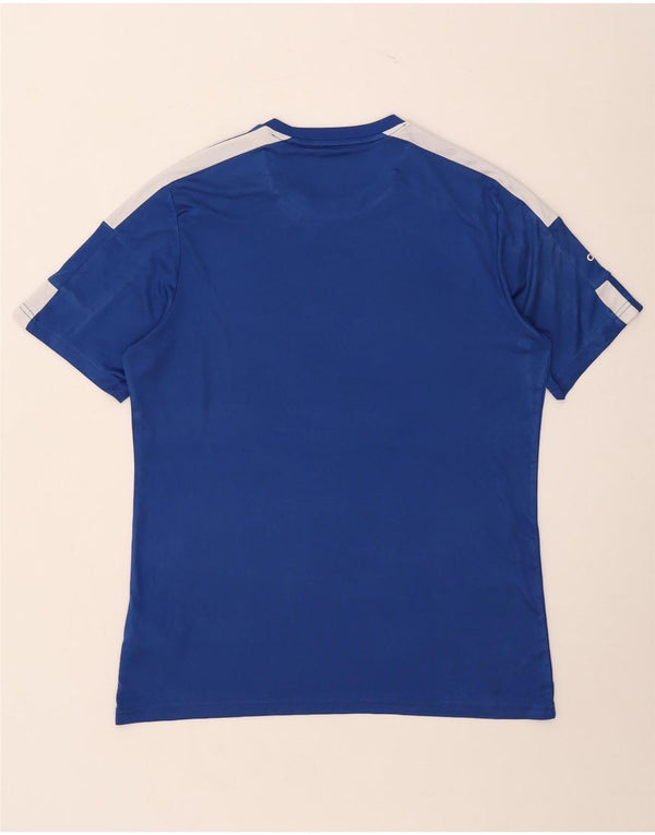 Adidas Herren Aeroready Grafik-T-Shirt-Oberteil, großes blaues Farbblock-Polyester