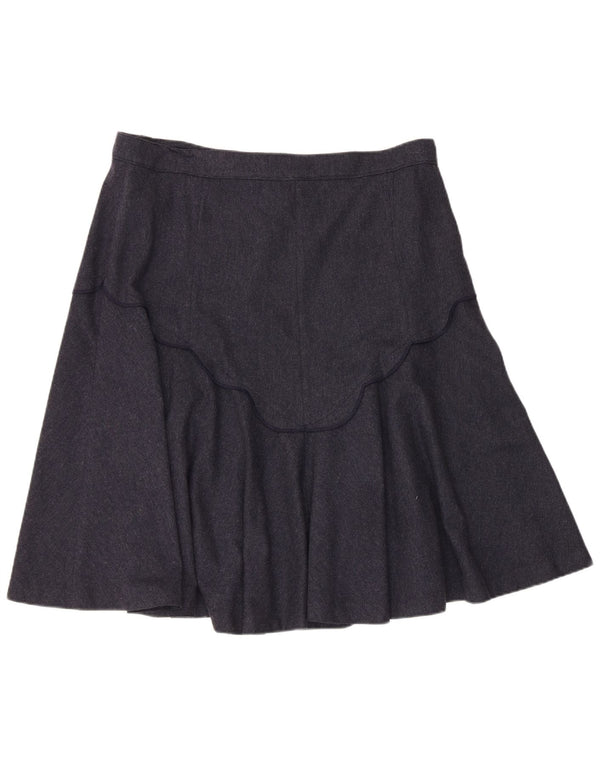 Vintage Damen ausgestellter Rock EU 46 XL W36 Marineblau
