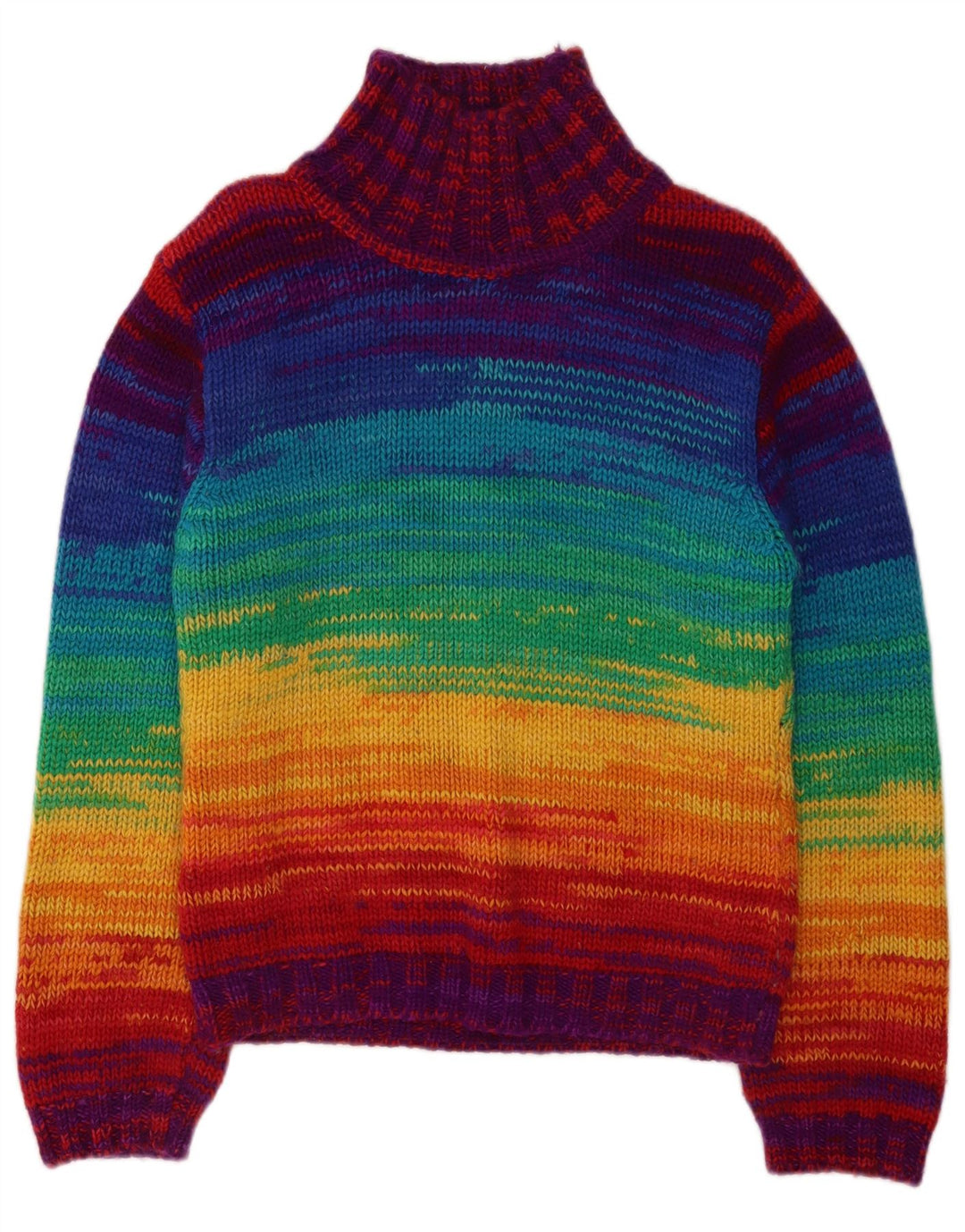 Rocky Womens Turtle Neck Jumper Sweater UK 14 Large Multicoloured