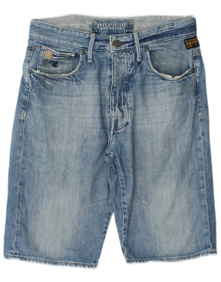 G-STAR Mens 3301 Denim Shorts W29 Small  Blue Cotton