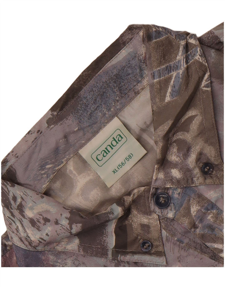 Canda Herren Kurzarm-Pulloverhemd IT 56/58 XL Mehrfarbiges Patchwork
