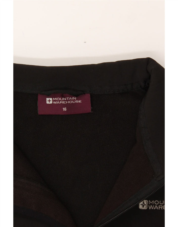 MOUNTAIN WAREHOUSE Womens Tracksuit Top Jacket UK 16 Large Black Polyester Vintage Mountain Warehouse and Second-Hand Mountain Warehouse from Messina Hembry 