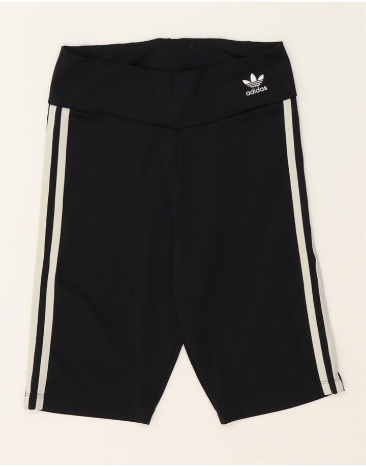 ADIDAS Womens Sport Shorts UK 10 Small W26 Black Polyester Vintage Adidas and Second-Hand Adidas from Messina Hembry 
